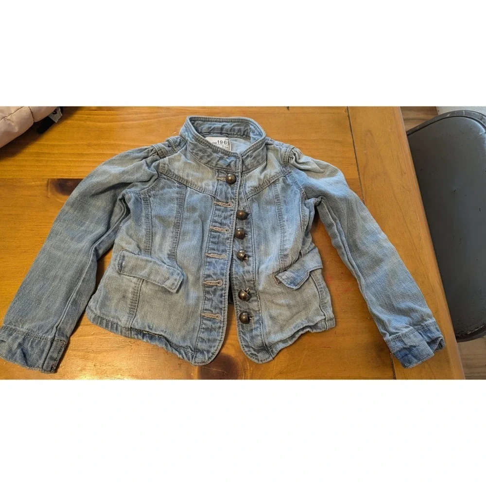 Baby Gap Toddler Girls Denim‎ Jacket and Butterfly Skirt Set Size 3 Years